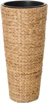 Vivanno Classic Round Pflanzk&uuml;bel Wasserhyazinthe, rund, natur geflochten, &Oslash;28x60cm (900004101060)
