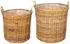 vidaXL Blumentopf-Körbchen Gendt 2-tlg., naturbraun, Kubu-Rattan (42020952)