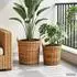 vidaXL Blumentopf-Körbchen Gendt 2-tlg., naturbraun, Kubu-Rattan (42020952)