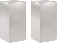 vidaXL Pflanzenst&auml;nder 2 pcs Silber 40 x 40 x 80 cm Stahl