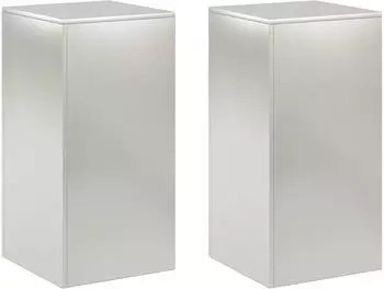 vidaXL Pflanzenst&auml;nder 2er-Set silber 40x40x80cm Stahl