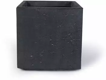 Köhko Blumenkübel Fiberglas quadratisch dunkelgrau 53x53x51cm (61005DG-053)
