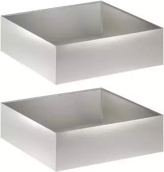 vidaXL Pflanzgef&auml;&szlig; 2er-Set silber 80x80x30cm Edelstahl