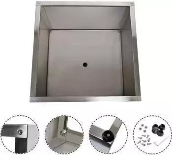 Köhko Pflanzkübel Quader Edelstahl 50x50x40cm (63101-050Set)