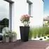 casa.pro Vaargel Pflanzkübel Stahl schwarz 76x39x39cm
