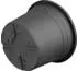 BigDean Blumentopf rund, Kunststoff, anthrazit, Ø30cm, 9er-Set (760583)
