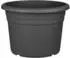 BigDean Blumentopf rund, Kunststoff, anthrazit, Ø30cm, 9er-Set (760583)