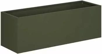 vidaXL Garten-Pflanzgefäß kaltgewalzter Stahl, olivgrün, 60x20x20cm