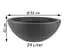 BigDean Pflanzschale/Wasserschale Ø52cm, 24l, Kunststoff anthrazit Stein-Optik (750607)