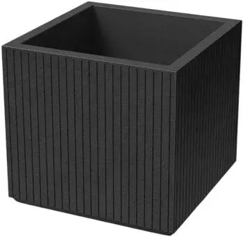 Prosperplast Coro Square Blumentopf eckig 48x48x44cm, Kunststoff, anthrazit (ZA6204)