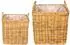 vidaXL Pflanzer-Korb mit Stauraum Gendt, 2-tlg., naturbraun, Kubu-Rattan (42020970)