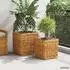 vidaXL Pflanzer-Korb mit Stauraum Gendt, 2-tlg., naturbraun, Kubu-Rattan (42020970)