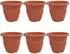 vidaXL Runder Blumentopf 6er-Set ziegelrot Ø26x21,5cm Kunststoff (42020279)