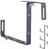 Relaxdays Blumenkastenhalter, verstellbar, Metall, anthrazit, 4er-Set