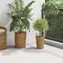 vidaXL GENDT Blumentopfkorb mit Stauraum, Kubu-Rattan, naturbraun, 2er-Set