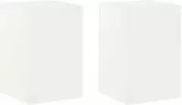 vidaXL Pflanzenst&auml;nder 2 pcs Wei&szlig; 40 x 40 x 60 cm Stahl