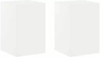 vidaXL Blumenst&auml;nder wei&szlig; 40x40x60cm Stahl, 2er-Set