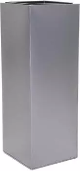 Vivanno Pflanzk&uuml;bel Block S&auml;ule, Zink silber, 24x24x65cm (31265104065)
