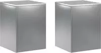 vidaXL Pflanzenst&auml;nder 2 pcs Silber 30 x 30 x 40 cm Edelstahl