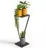 DanDiBo Blumenständer Metall schwarz eckig 80cm (96641)