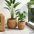 vidaXL Blumentopf-Körbchen mit Stauraum, 2-tlg., braun, Kubu-Rattan