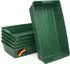 Buri Gärtnerbox Pflanzschale 58x32x11cm grün, 6er-Set (186680)