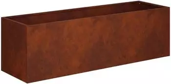 vidaXL Garten-Pflanzgef&auml;&szlig; Wetterfeststahl Rostoptik 80x30x30cm