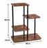 Relaxdays Pflanzenständer Industrial Style, 4 Ebenen, 65x48x24cm, schwarz/braun