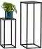 bremermann Blumenhocker 2er-Set, Metall, schwarz, 30x90x30cm