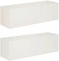 vidaXL Garten-Pflanzgef&auml;&szlig; 2 stk. Wei&szlig; 100 x 30 x 30 cm
