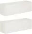 vidaXL Garten-Pflanzgefäß 2er-Set weiß 100x30x30cm Stahl