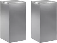 vidaXL Pflanzenst&auml;nder 2 pcs Silber 30 x 30 x 60 cm Edelstahl