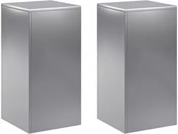 vidaXL Pflanzenst&auml;nder 2er-Set silber 30x30x60cm Edelstahl