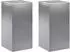 vidaXL Pflanzenständer 2er-Set silber 30x30x60cm Edelstahl