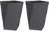 vidaXL Pflanzkübel 2er-Set anthrazit 50x50x75cm Stahl