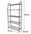 Relaxdays Pflanzenregal 5 Ablagen, Metall, schwarz, 71x144x24,5cm