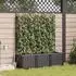 vidaXL Pflanzkübel 3er-Set schwarz 120x40x142cm Stahl (42002853)