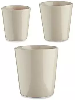 Gerster Keramik-Blument&ouml;pfe konisch 3er-Set, grau, &Oslash;14/17/22cm