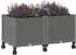 vidaXL Gartenpflanzer mit Rädern hellgrau 80x40x48cm PP