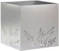 vidaXL Garten-Pflanzgef&auml;&szlig; Silber 50 x 50 x 49 cm Edelstahl