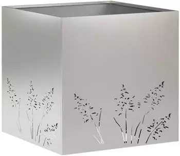 vidaXL Garten-Pflanzgef&auml;&szlig; Edelstahl silber 50x50x49cm