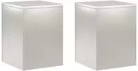 vidaXL Pflanzenst&auml;nder 2 pcs Silber 30 x 30 x 40 cm Stahl
