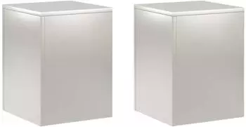 vidaXL Pflanzenst&auml;nder 2er-Set Stahl silber 30x30x40cm