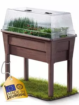 Ondis Victoria Hochbeet mit Frühbeet/Gewächshaus, 50L, braun