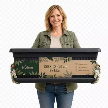 BigDean Blumenk&uuml;bel Jumbo 88L 100&times;40&times;35cm anthrazit