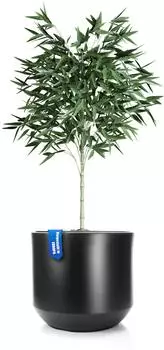 BigDean Blumentopf Style &oslash; 46cm anthrazit mit Innentopf (801439)