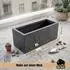 BigDean Balkonkasten mit Wasserspeicher 25L, rechteckig, Steinoptik