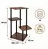 Relaxdays Pflanzenregal 3 Ebenen, Industrial, 78x58,5x31cm, schwarz/braun