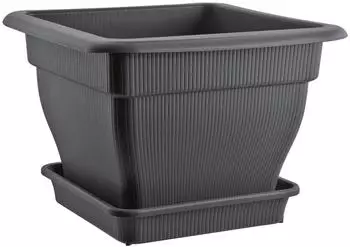 Buri Pflanzk&uuml;bel 38x38x28cm, 18L Wasserspeicher, anthrazit (193531)
