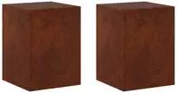 vidaXL Pflanzenst&auml;nder 2 pcs Rostoptik 30 x 30 x 40 cm Wetterfeststahl